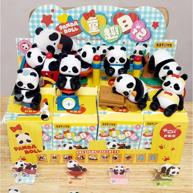 

Новые фигурки 52TOYS Panda Roll Blind Box: детские забавные фигурки-дневники, милые мини-панды, модные украшения для рабочего стола, подарки на день рождения