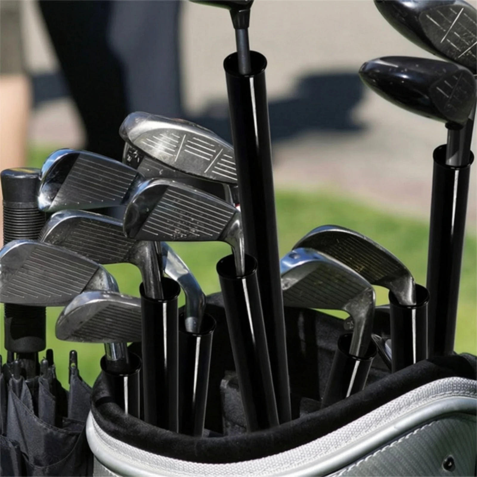 14 Pieces Golf Club Tube Safeguarding Golf Club Protection Tube Organised Black for Golfers, Travel