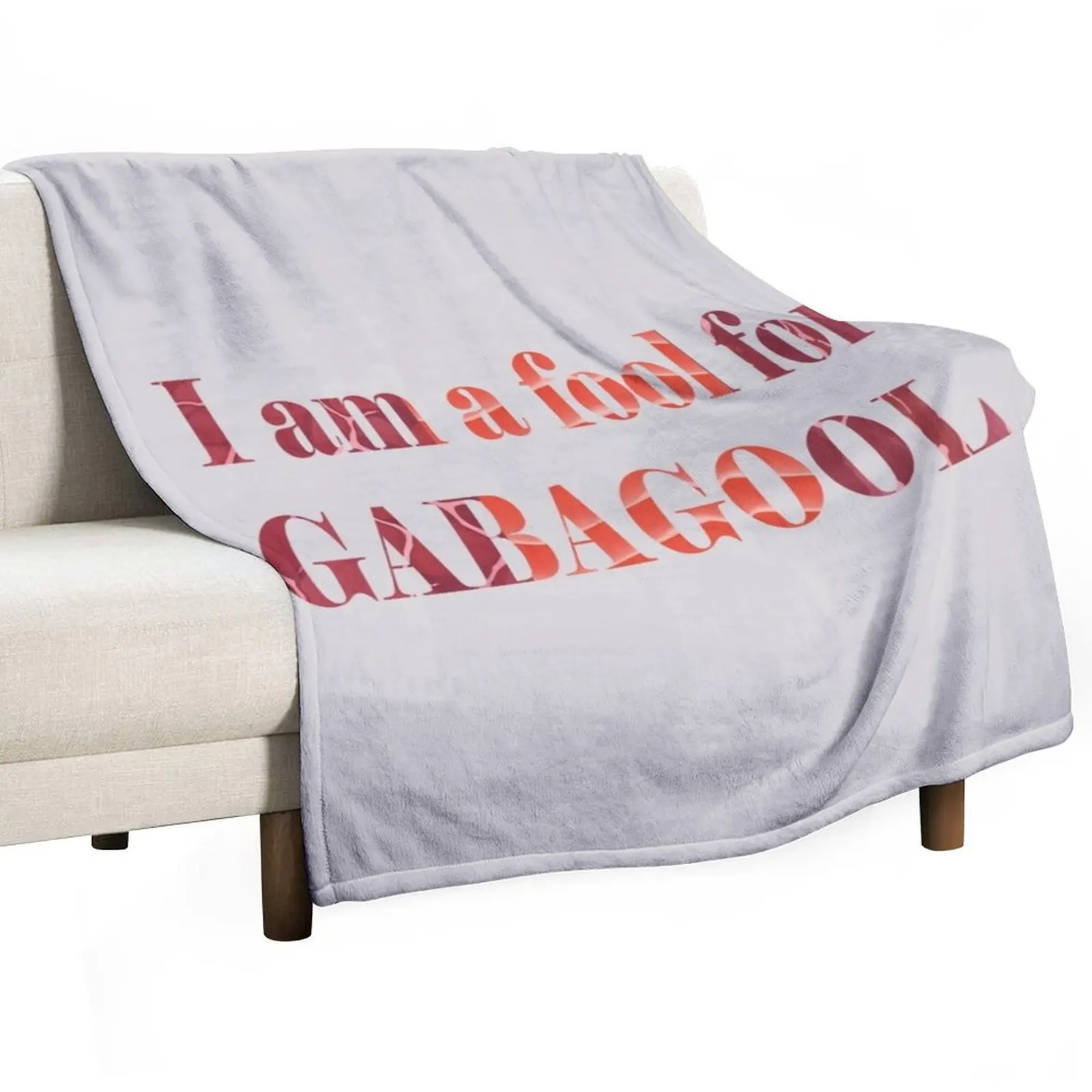 I am a fool for gabagool Gabagool Crewneck Short-Sleeve Unisex Throw Blanket decorative Sofas Hairy Retros Blankets