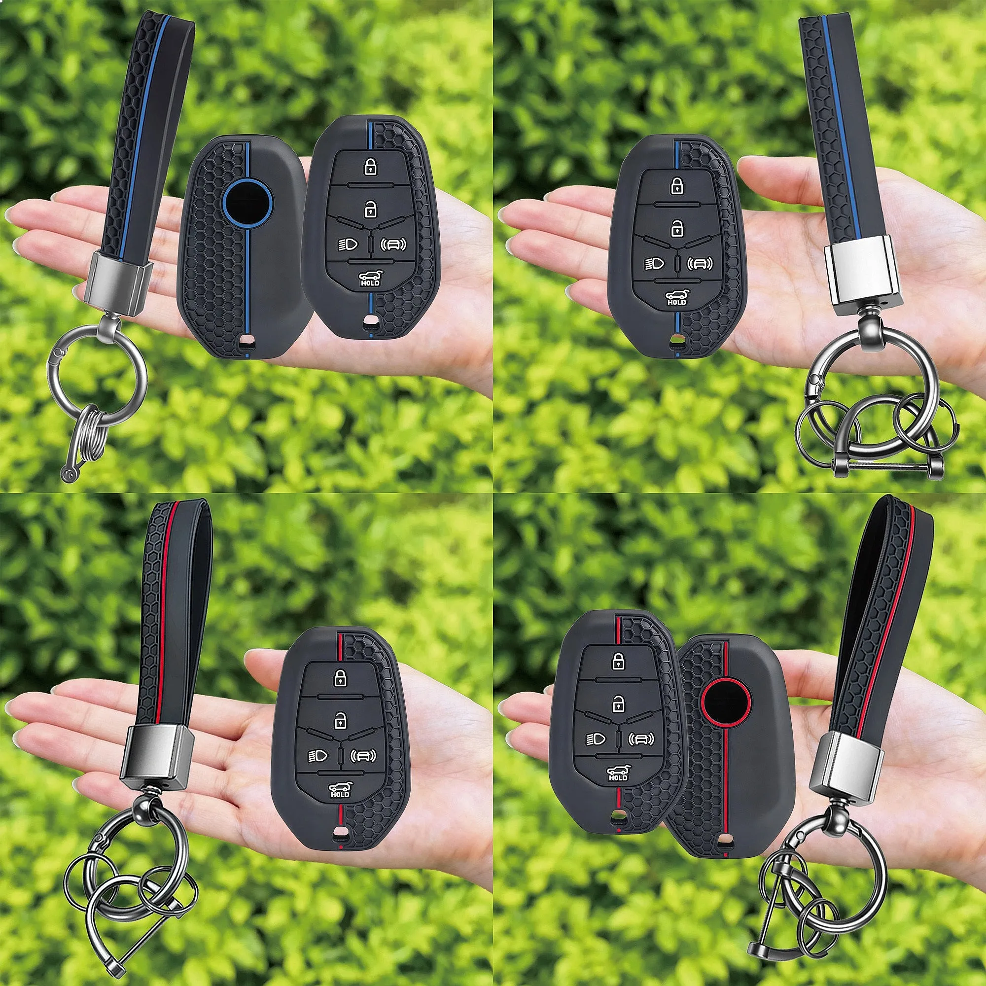 5 Button Silicone Car Smart Key Case Cover Auto Shell Fob Keychain For Ssang Yong 2020 G4 Rexton SsangYong Keyless Accessories
