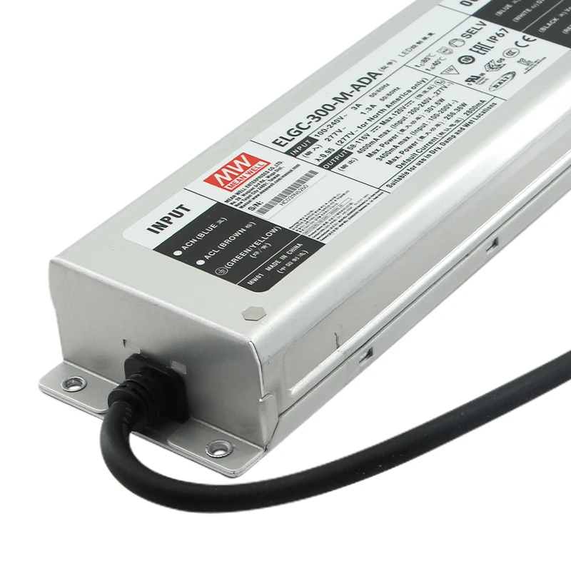 MEAN WELL ELGC-300-M-AB 300w Constant Power LED Driver with 3 in 1 Dimming PWM Function