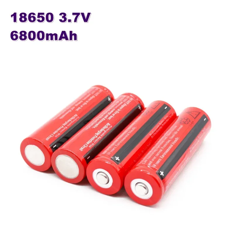 Original 18650 Lithium Battery 3.7 V Volt 6800mah BRC 18650 Rechargeable Battery Li-ion Lithium Batteries For Power Bank Torch