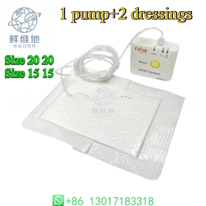 

Negative pressure wound therapy system VAC NPWT device with disposable canister 140ml & 450ml NPWT dressing kit square