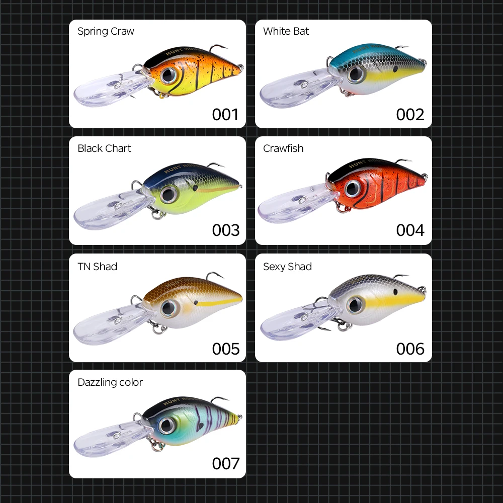 Hunthouse Fishing Crank Lure Floating Crankbait 60mm/13g 75mm/28g Wobbler Minnow Surface Trolling Swimbait For Bass Pike Pesca