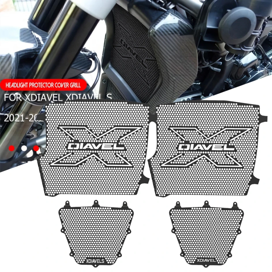 

2021 2022 2023 2024 FOR Ducati XDiavel Dark / S / Nera Radiator Grille Cover Oil Cooler Guard Set XDiavel Black Star 2021-2023