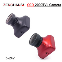 (in stock)1/2.8  inch super HAD II CCD 2000TVL FPV Camera with OSD Button 2.1/2.5mm Lens PAL/NTSC Swtichable DC5-24V for RC FPV