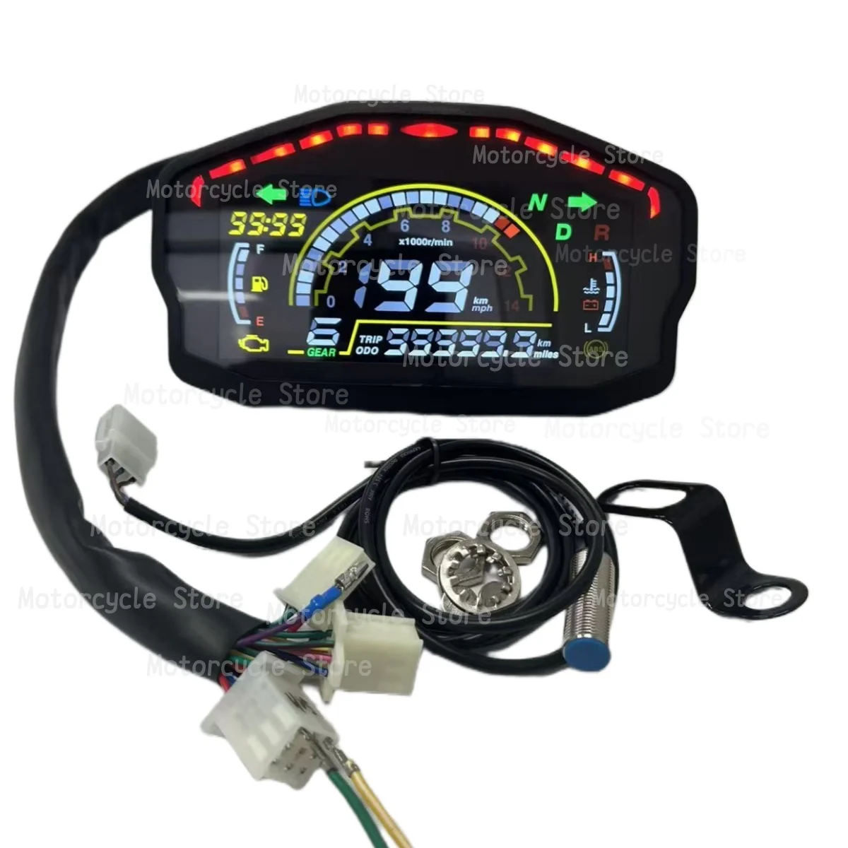 Motorcycle Digital Panel Odometer Speed meter LED Tachometer For Ducati For Honda Kawasaki Suzuki