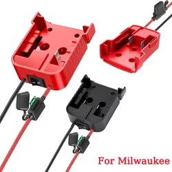 for Milwaukee 18V Lithium Battery Power Wheels Adapter Battery DIY Adapter with Switch Fuse For 48-11-1815 48-11-1850 48-11-1860