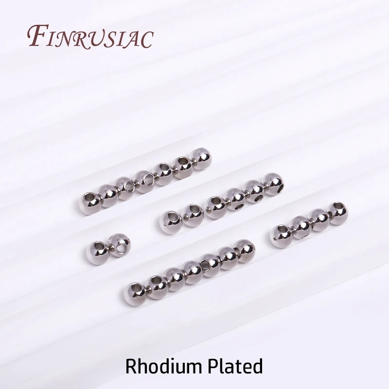 2/2.5/3/4/5/6MM Ronde Naadloze Kralen 14K Vergulde Metalen gladde Spacer Kralen Voor Armband Hoge Kwaliteit DIY Sieraden Accessoires