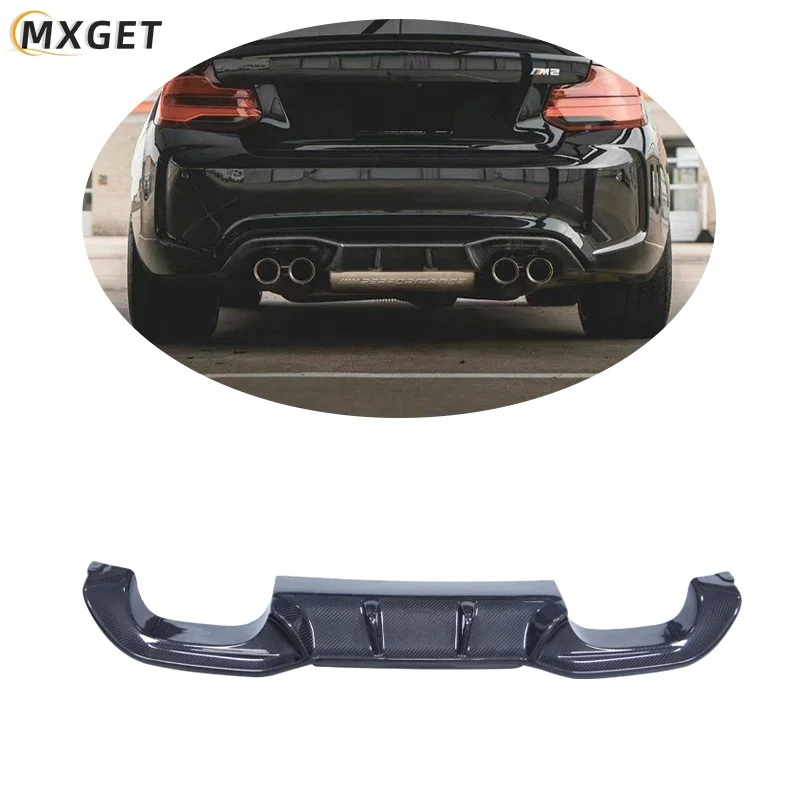 Factory wholesale F87 AK Style Rear Bumper Lip Carbon Fiber M2 Car Rear Diffuser For BMW F87 M2C 2018+