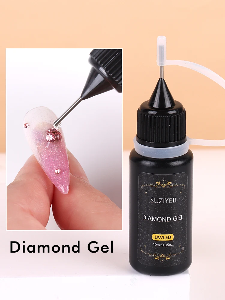 10ml Klej samoprzylepny do paznokci z kryształkami do dekoracji 3D DIY Super mocne zdobienia paznokci Kryształowe klejnoty Biżuteria Żel do uszczelniania krawędzi — zdjęcie 2