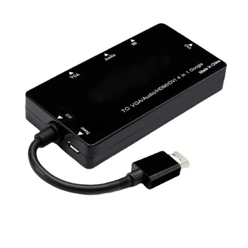 

HDMIcompatible Adapter 1080P Connect To VGA, DVI And HDMIcompatible With Sound Support Video Converters Dropship