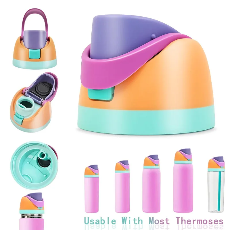 1-5 قطعة استبدال غطاء لزجاجة ماء الترمس 16 أوقية 24 أوقية 32 أوقية 40 أوقية BPA الحرة مانعة للتسرب الوجه الغطاء العلوي غطاء زجاجة ملحق #1