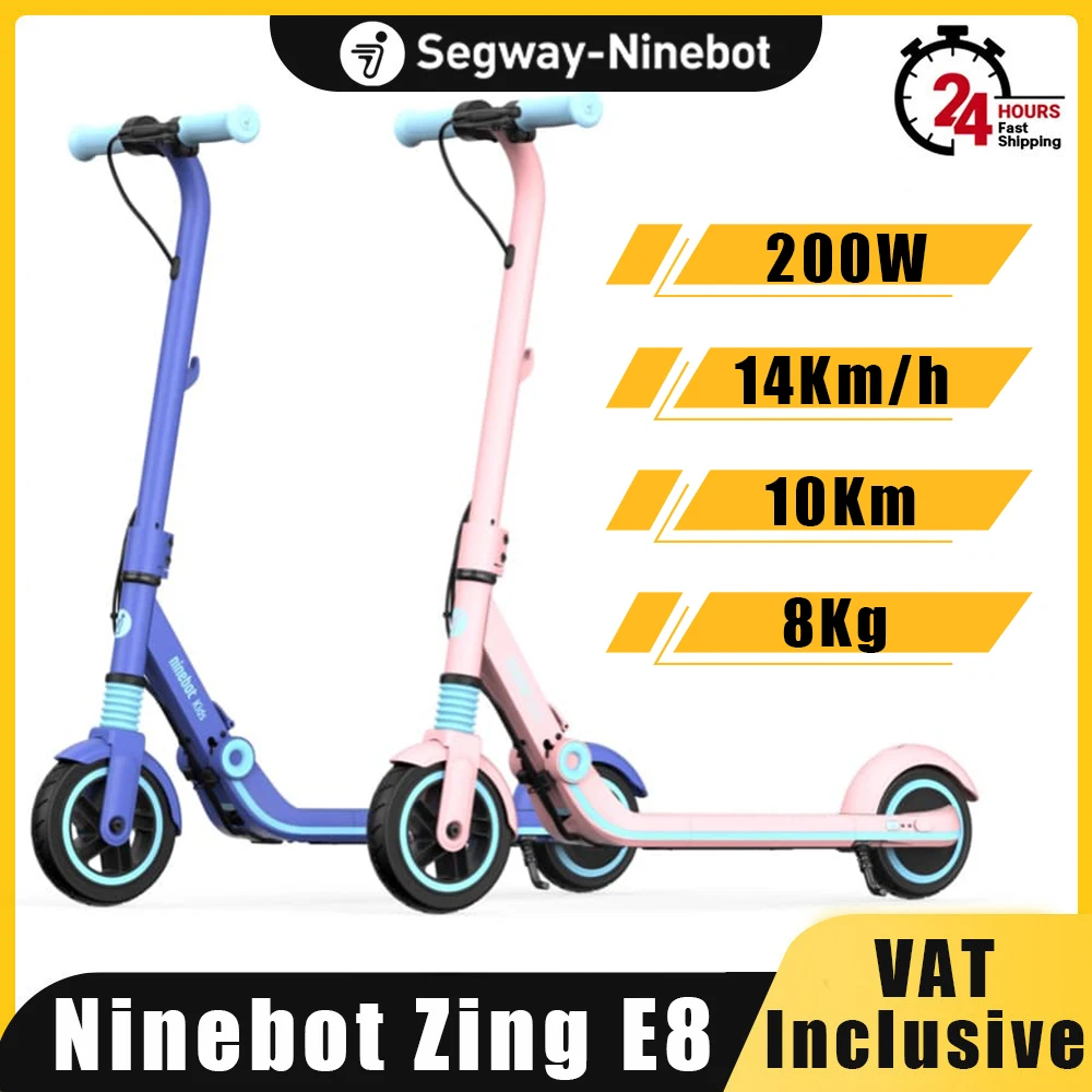 EU STOCK Ninebot by Segway EKickScooter ZING E8 200W Motor 14KM/H Speed Children Lightweight Elecrtic Scooters