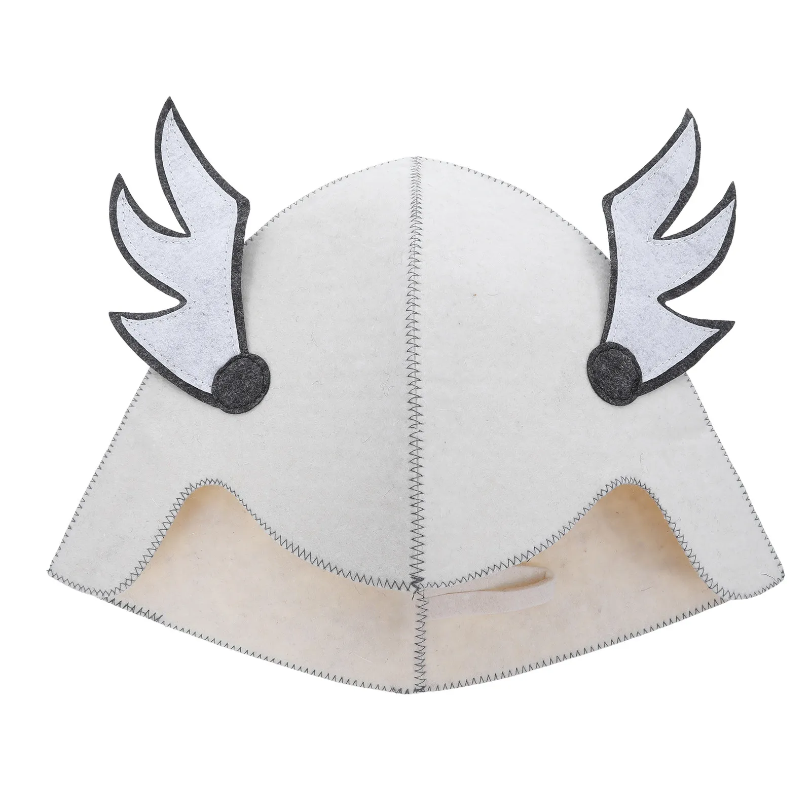 Felt Sauna Hat Viking Wing Style Heat Resistant Wool Insulated Bucket Cap Russian Banya Steam Spa Protective Head Hat