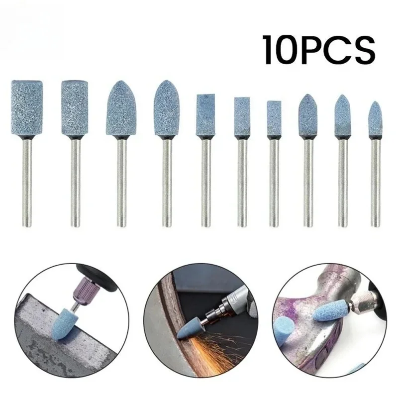 10 Pcs Blue Hardened Grinding Wheel Polishing Head for Rotary Power Tools Electric Grinding Abrasive Polishing Tool