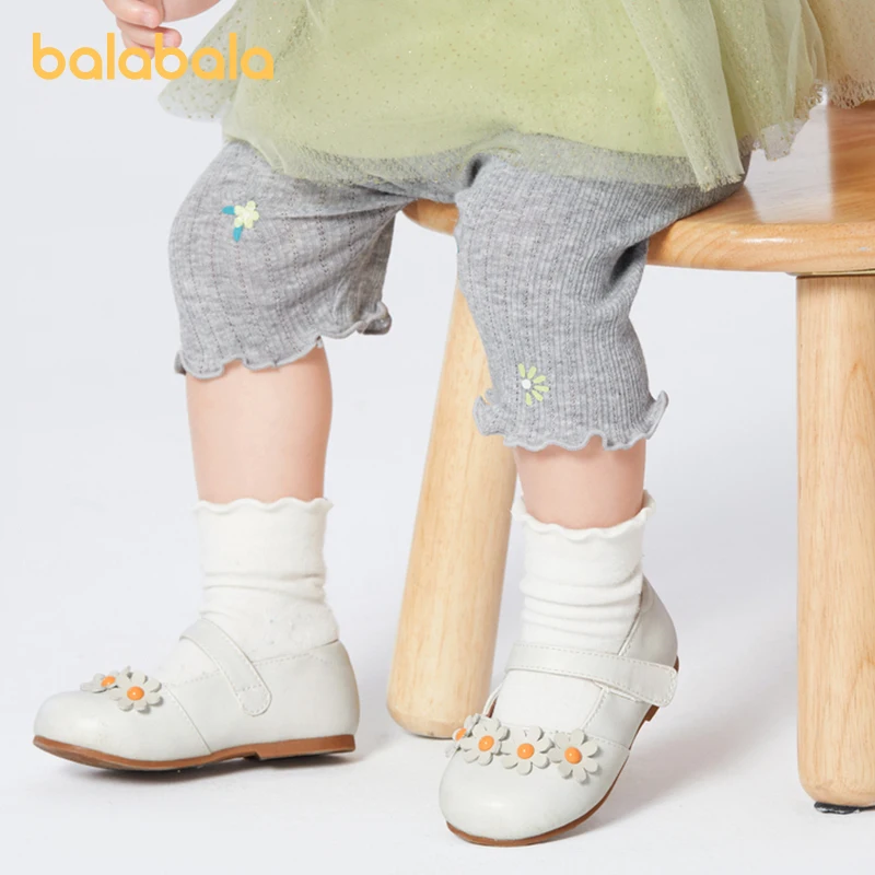 

Balabala Baby Pants Girls Infant Long Pants Leggings 2024 New Spring/Summer New Collection Cute Fashionable and Versatile