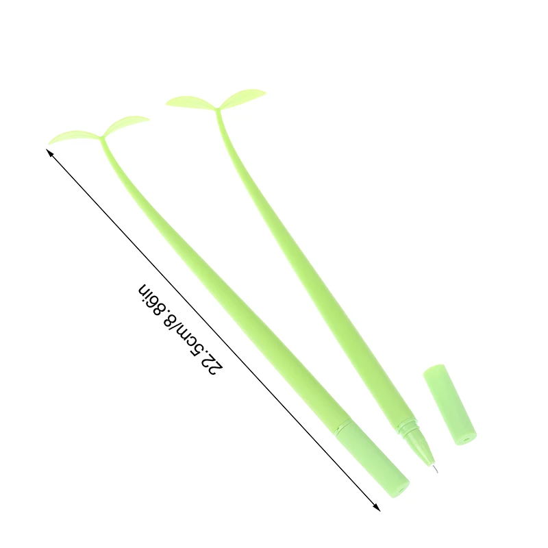4Pcs 0.5MM Black Ink Lucky Leaf Lovely Gel Pen Green Leaf Writing Signature Pen For Students School Office Writing Supplies view 6