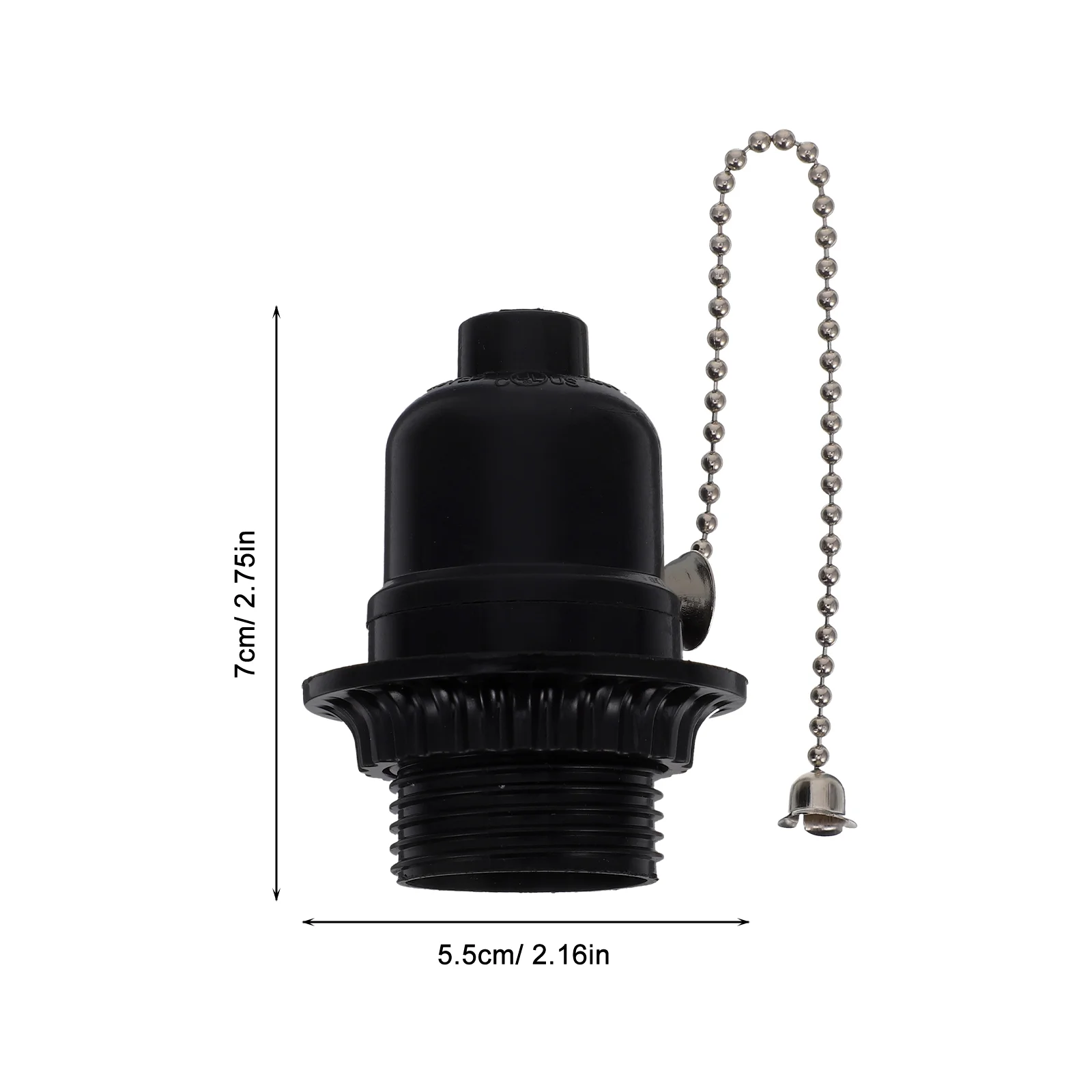 Pull Switch Lamp Parts Hardware Bulb Socket Cord Chain Light with Holder Zipper