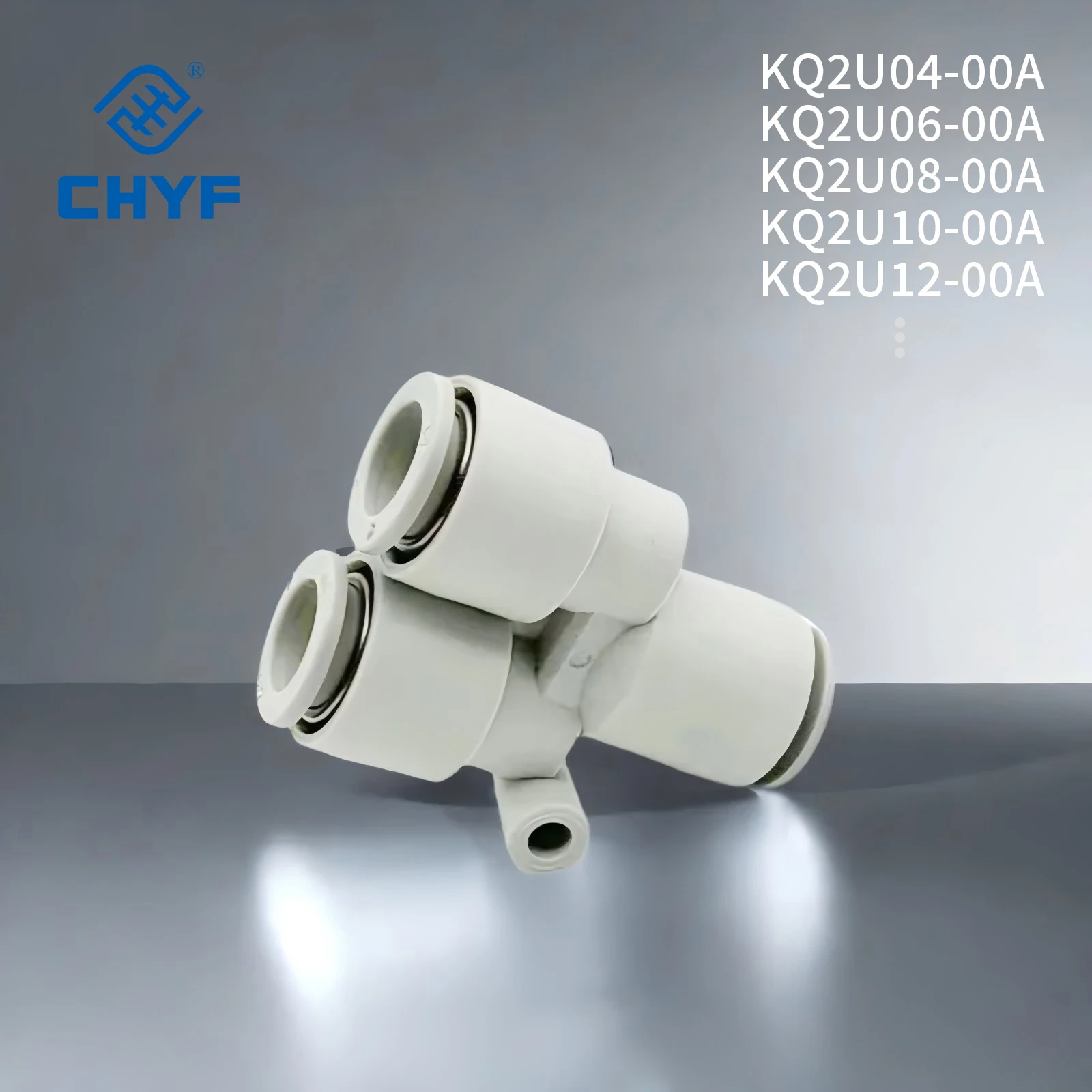 

Pneumatic Union One-touch “Y” Fittings KQ2U04 KQ2U06 KQ2U08 KQ2U10 KQ2U12 Applicable Tubing OD 3.2mm/4mm/6mm