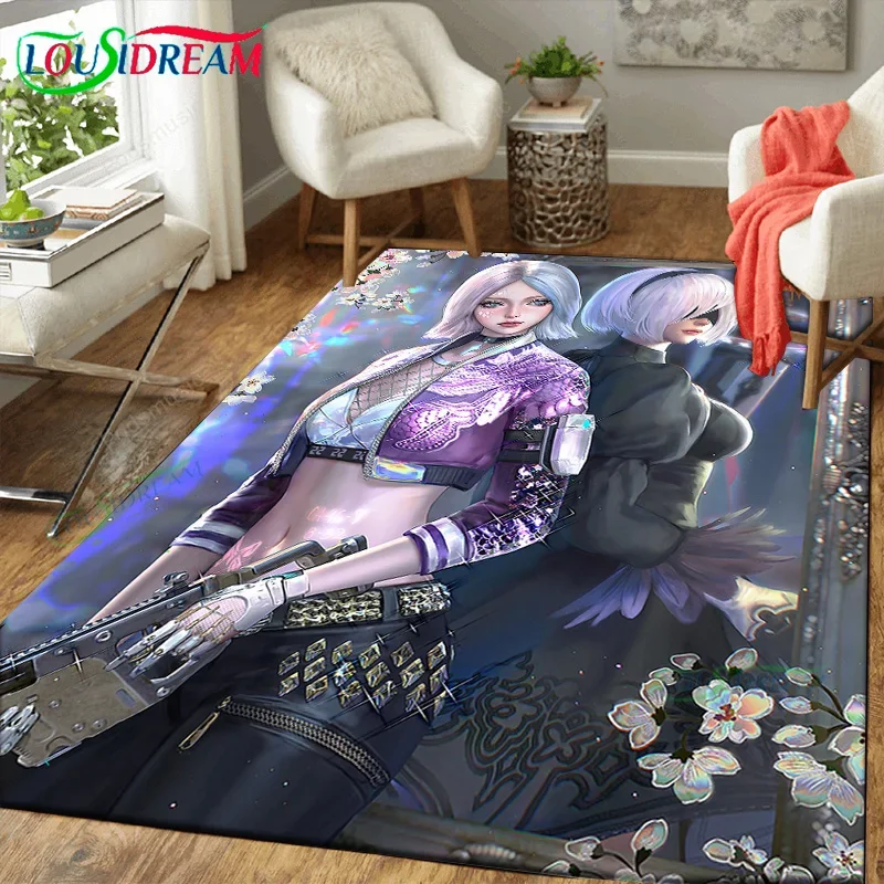 Sexy 2b Blade Of The NieR Automata Large Area Carpet Rug for Living Room Bedroom Decor Playing Door mat entrance door Decoration