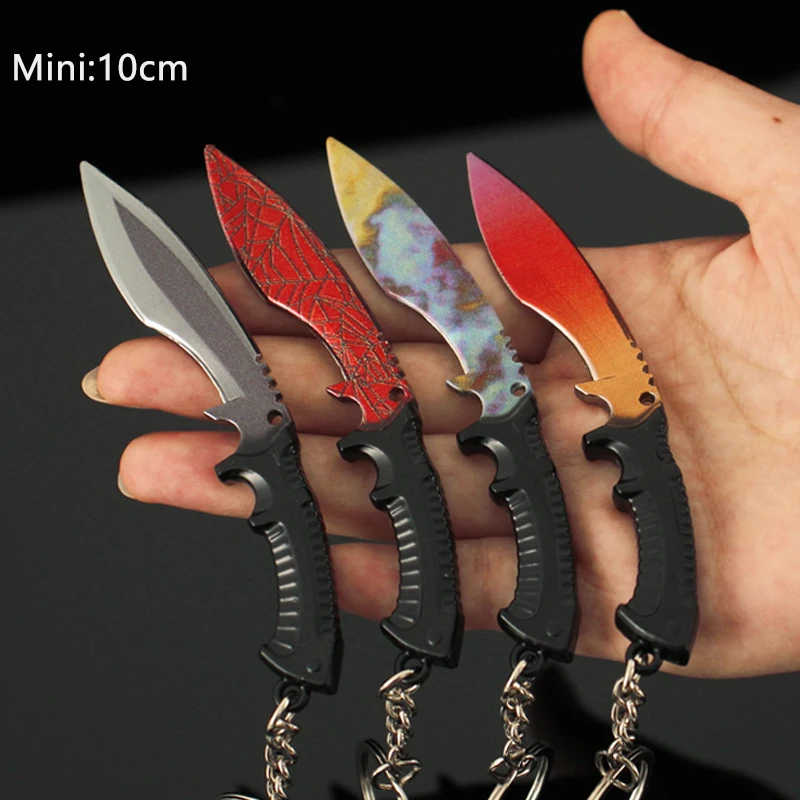 

Four Colors CSGO Claw Knife Game Peripheral Full Metal Samurai Sword Cosplay Katana Model Knife Gifts Toys Boys