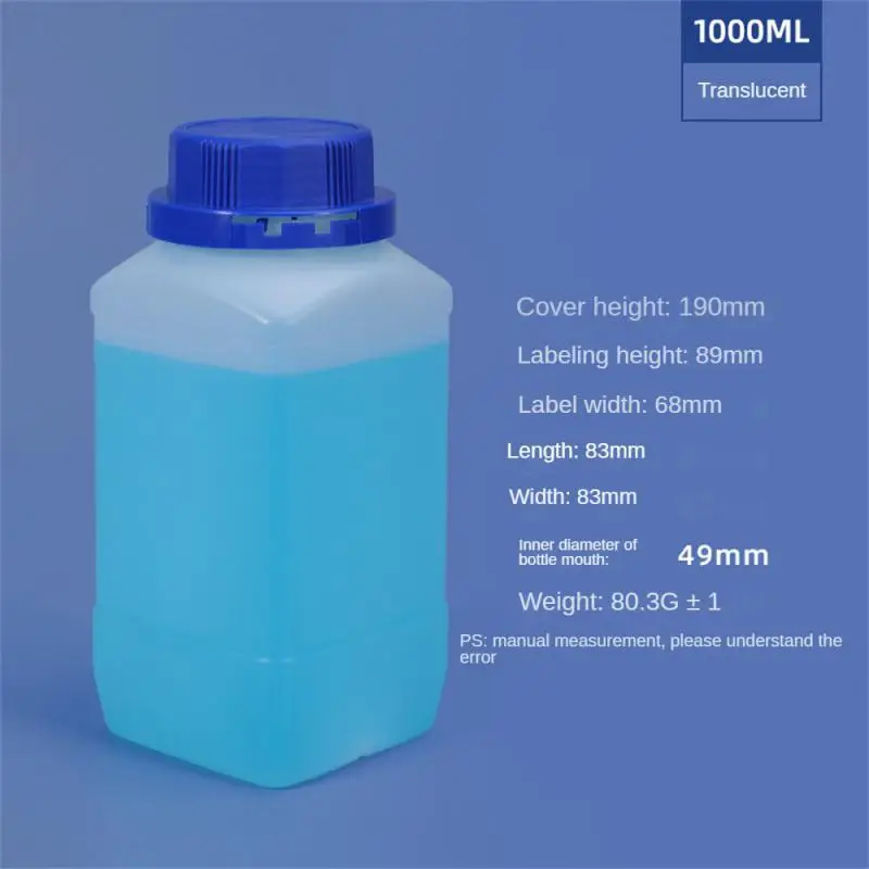 Bottiglie di plastica vuote da 250ML/500ML/1L flacone in HDPE contenitore per reagenti chimici liquidi flacone cosmetico per la conservazione di