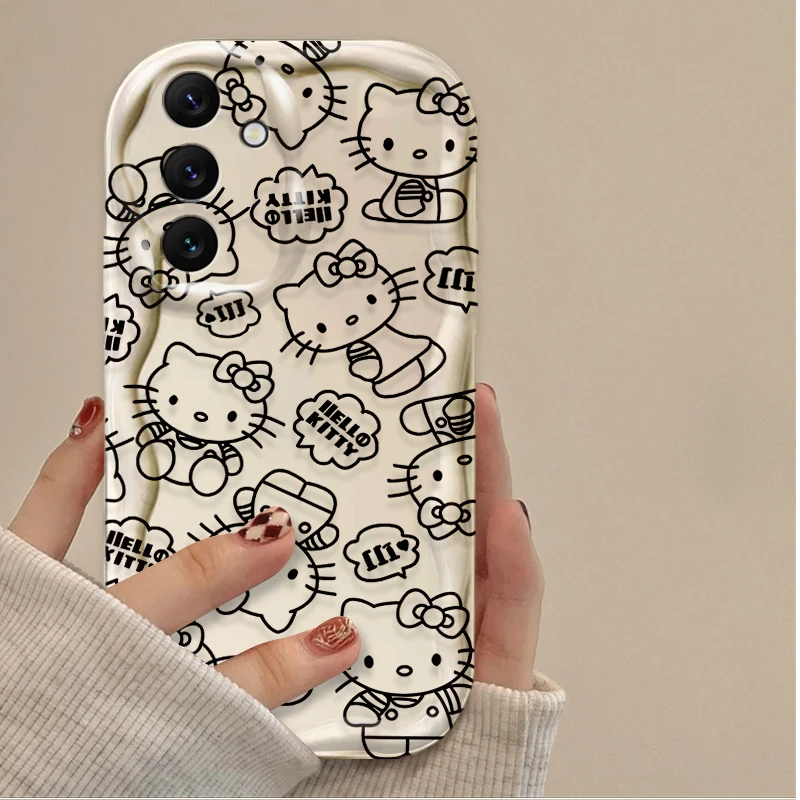 الكرتون مرحبا كيتي الحال بالنسبة لسامسونج غالاكسي A16 A06 A55 A35 A25 A15 A05 A05S A54 A34 A24 A14 A73 A53 A33 A23 A13 A52 A32 A22