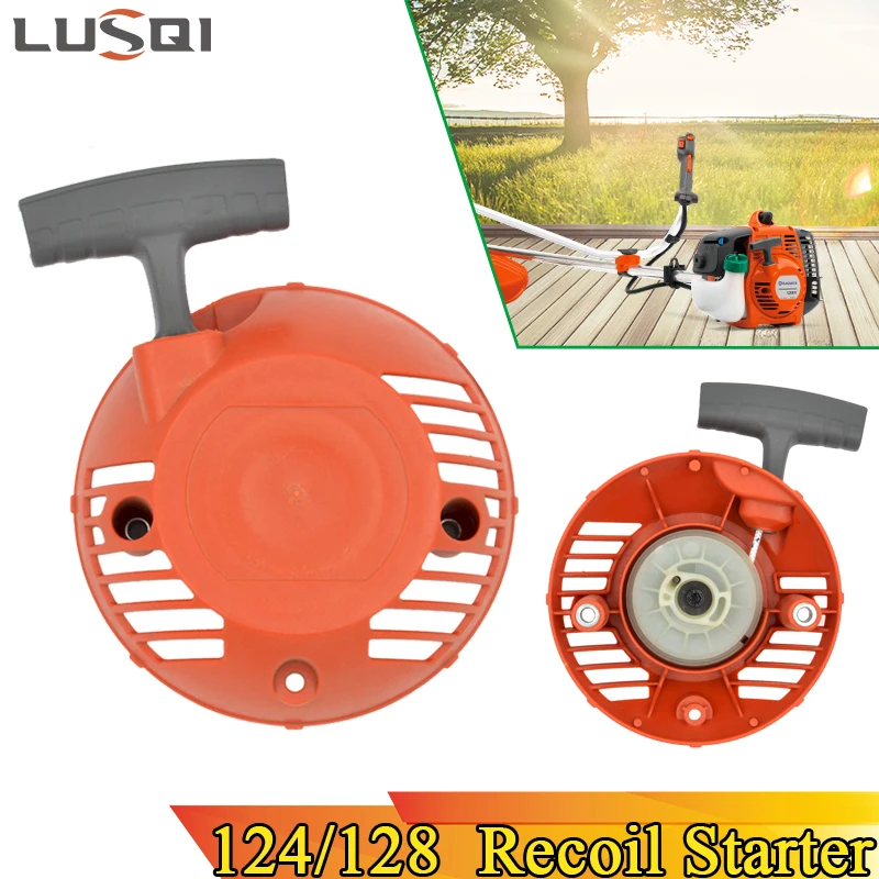 Lusqi-recoil Starter Trimmer Cortador de Grama Partida do Motor a Gasolina Peça de Reparo para Husqvarna 124l125l125ld 125e128l128ld 128ldx