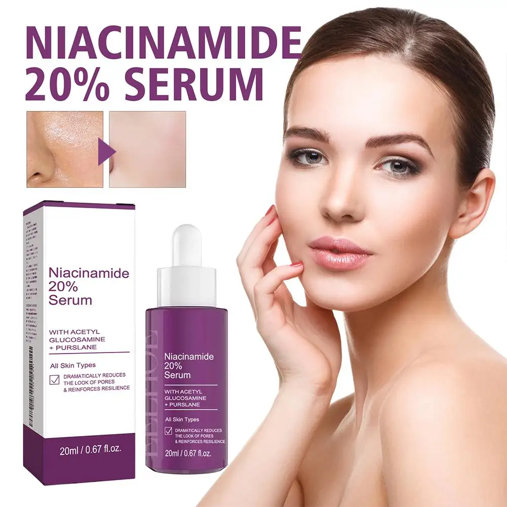 20% Niacinamide B3 Pore‑Minimizing Serum, Anti‑Aging Firming Brightening Essence, Purslane‑Infused Dark‑Spot‑Fade Treatment