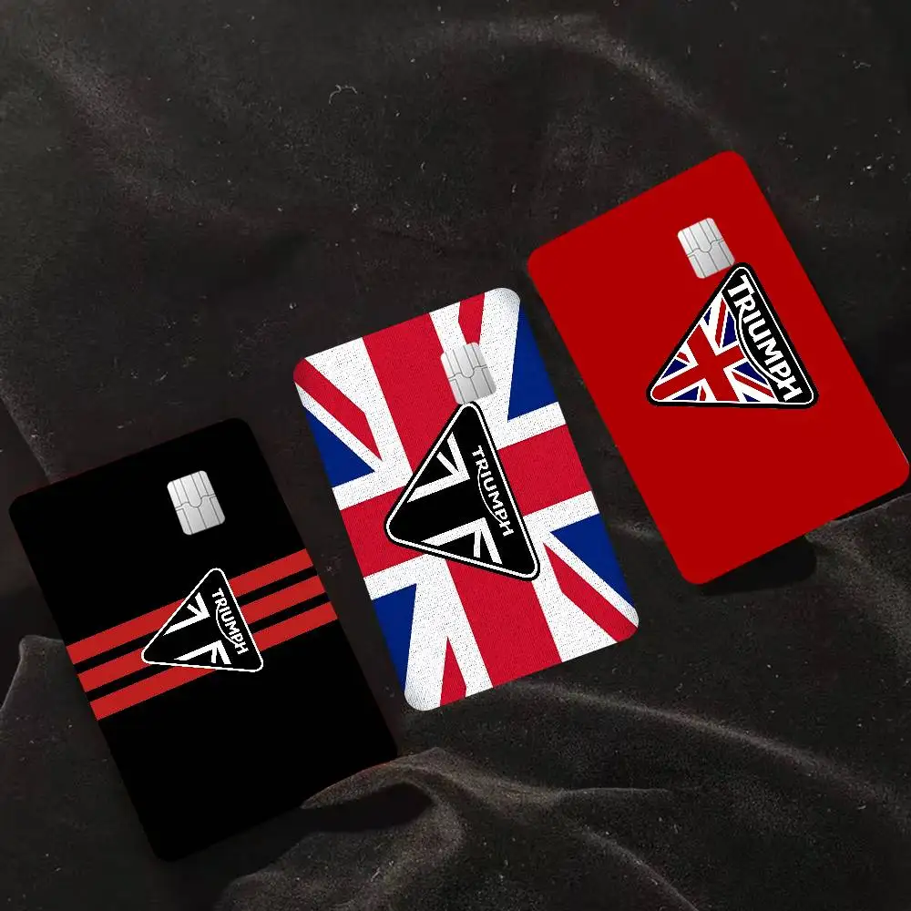 T-Triumphs Logo Cartoon Credit Card Skin Stickers for Bank Card Bus Metro Card Sticker Waterproof Women Gift