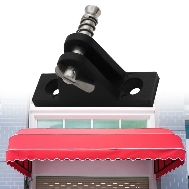  Boat Shade Top Mounting Bracket Bimini Top Deck Hinge with Quick Release Pin and Screws for Marine Awning Repair