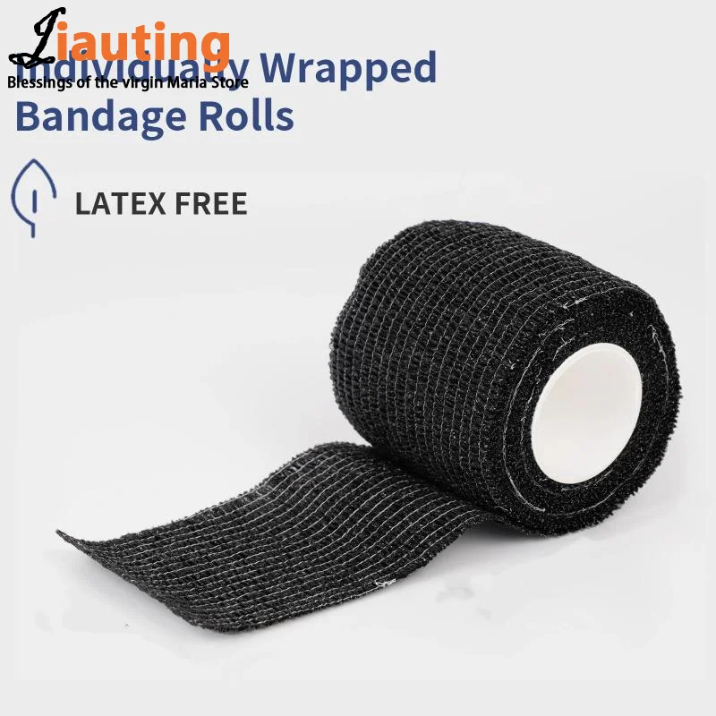 Self Adhesive Bandage Breathable Cohesive Elastic Non Woven Tape Rolls for Outdoor Hiking Camping First Aid Kit