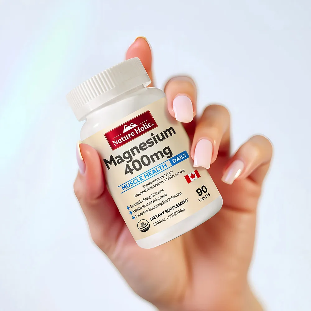Natureholic كندا المغنيسيوم 400 مجم 1 زجاجة 90 كبسولة #4