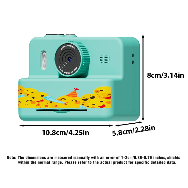 Aparat dla dzieci Natychmiastowy nadruk, Aparat cyfrowy dla dzieci Zabawki z wideo HD dla dzieci w wieku powyżej 4 lat, Świąteczny prezent urodzinowy