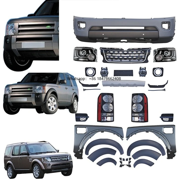 

High Quality LR4 Body Kit for Discovery 3 2005 2006 2007 2008 2009 to 2014 Facelift Front Rear Bumper Kit