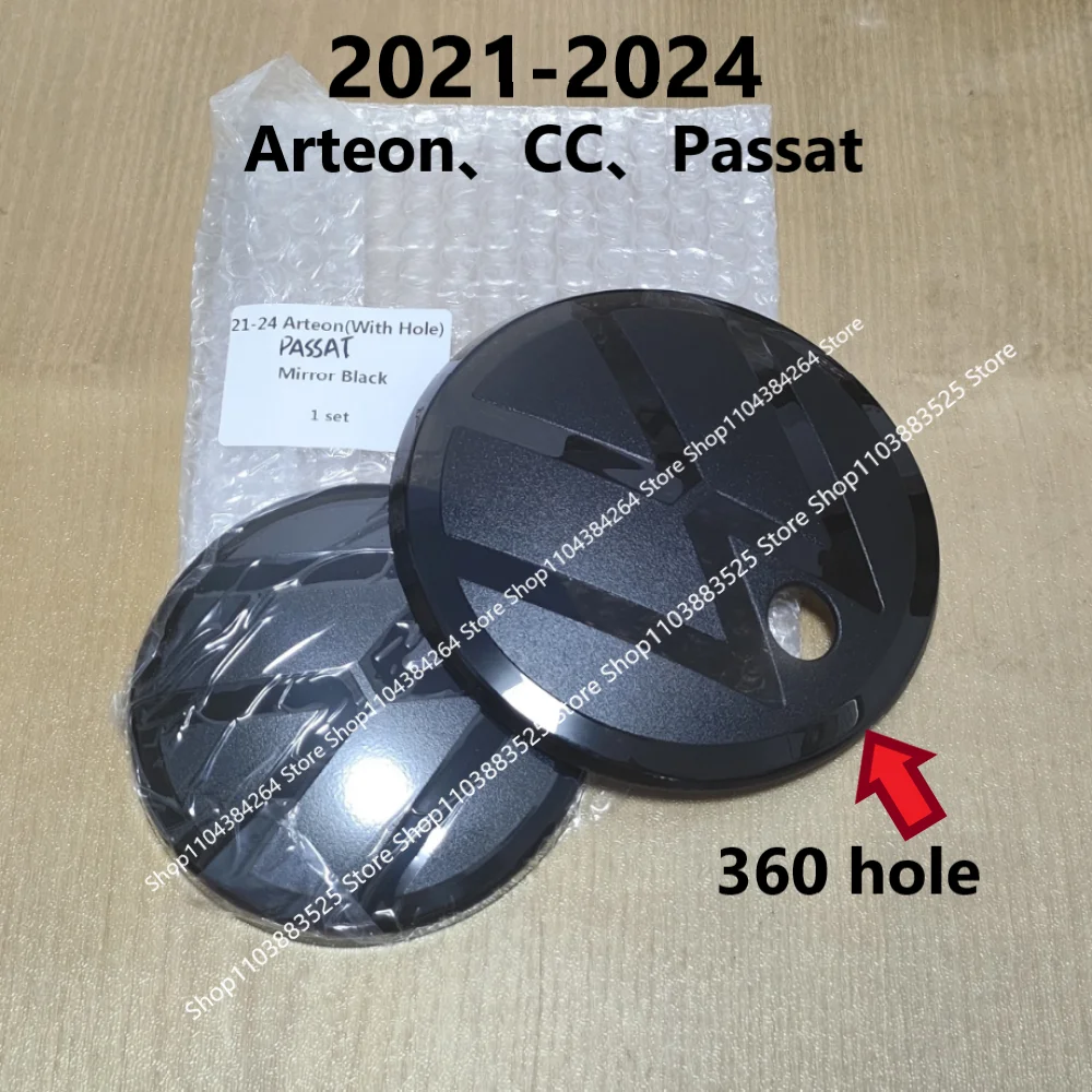

ABS Pasted Front Grille Badge 360 Panoramic Camera Dedicated Hole Shell Rear Trunk Emblem Lid for ARTEON PASSAT CC 2021-2024