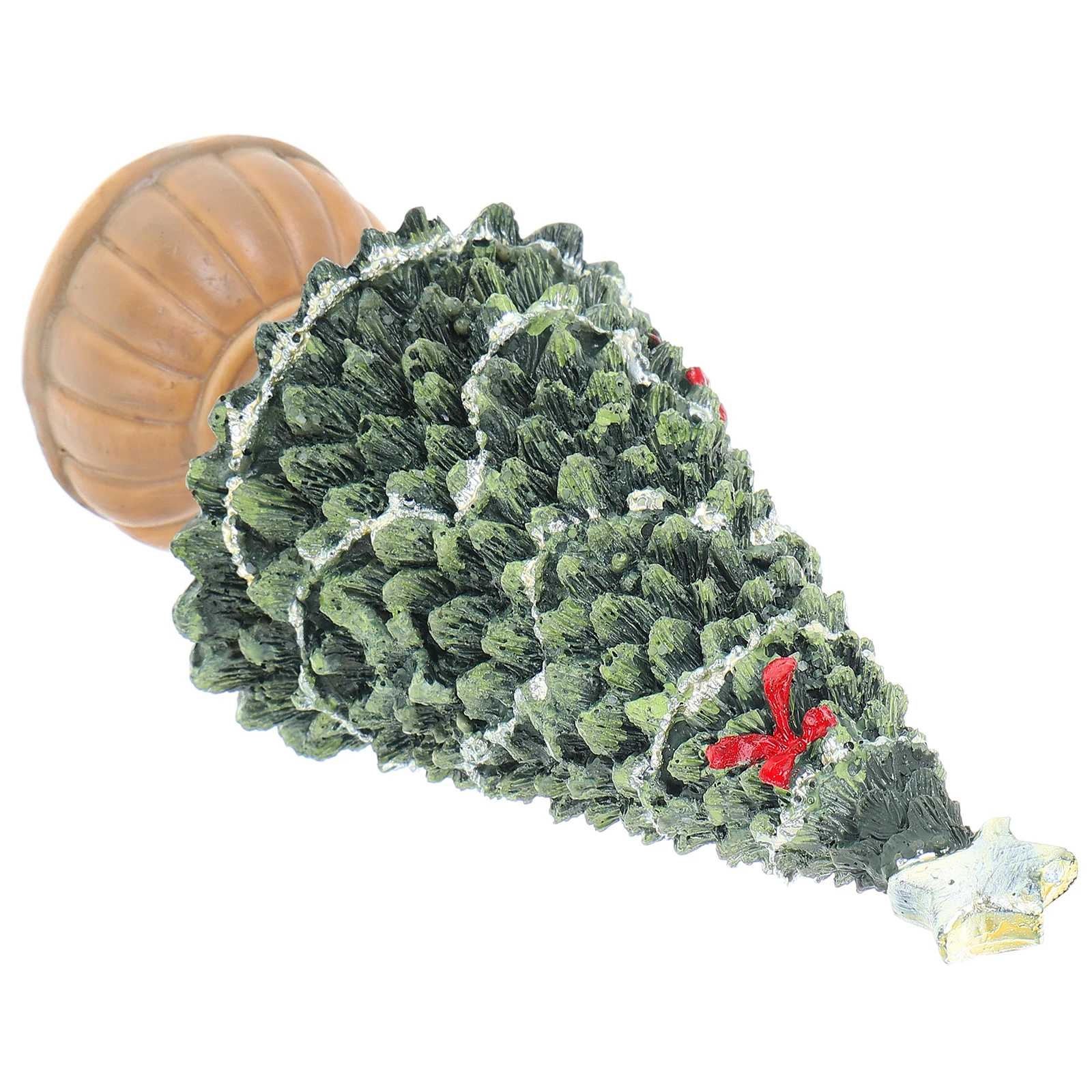 

Mini Resin Christmas Tree Decoration Exquisite Craftsmanship Festive Desktop Tabletop Holiday Decor Christmas Tree Figurine