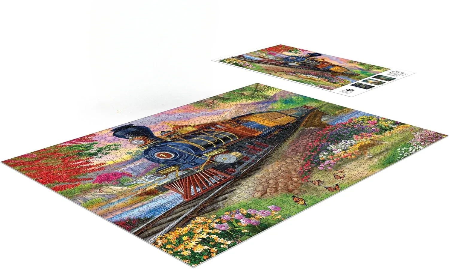 Scenic Steam Engine Paper Puzzle 300 500 1000pcs  Jigsaw Puzzles for Bedroom Livingroom Relaxation Game Room Thoughtful Gift
