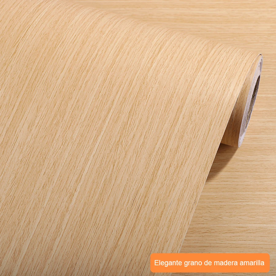 Thickened yellow wood grain sticker, natural wood grain paper, self-adhesive imitation wood door repair, furniture refurbishment