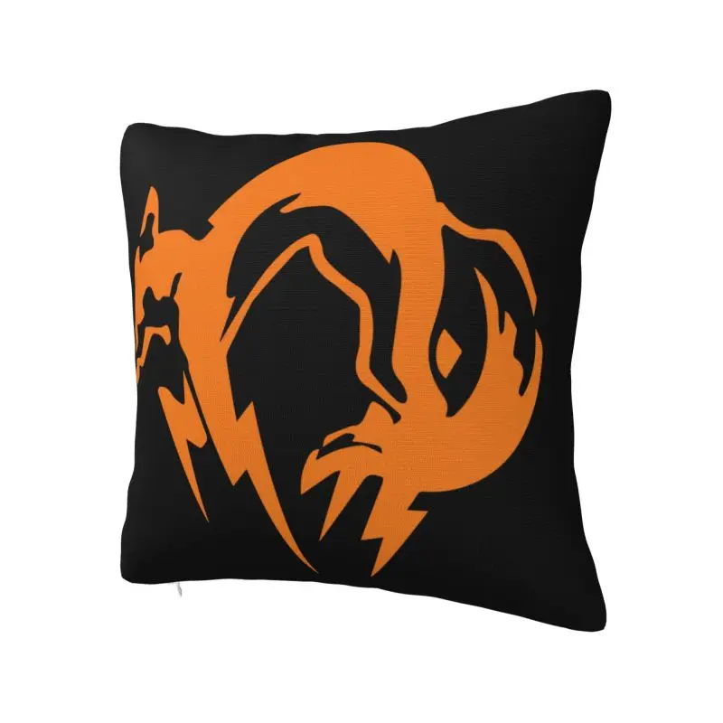 Metal Gear Solid Fox Logo Pillow Case 40x40cm Decor Home Cute Video Game Cushions for Sofa Square Pillowcase