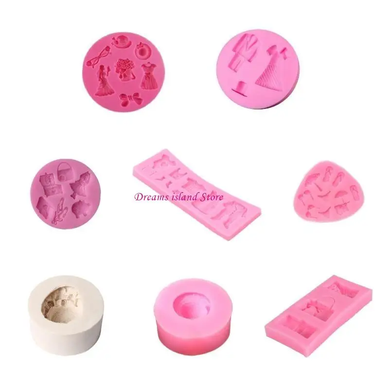 Topi pakaian cetakan silikon cokelat cetakan permen untuk cetakan kristal hidangan penutup diy hx6c