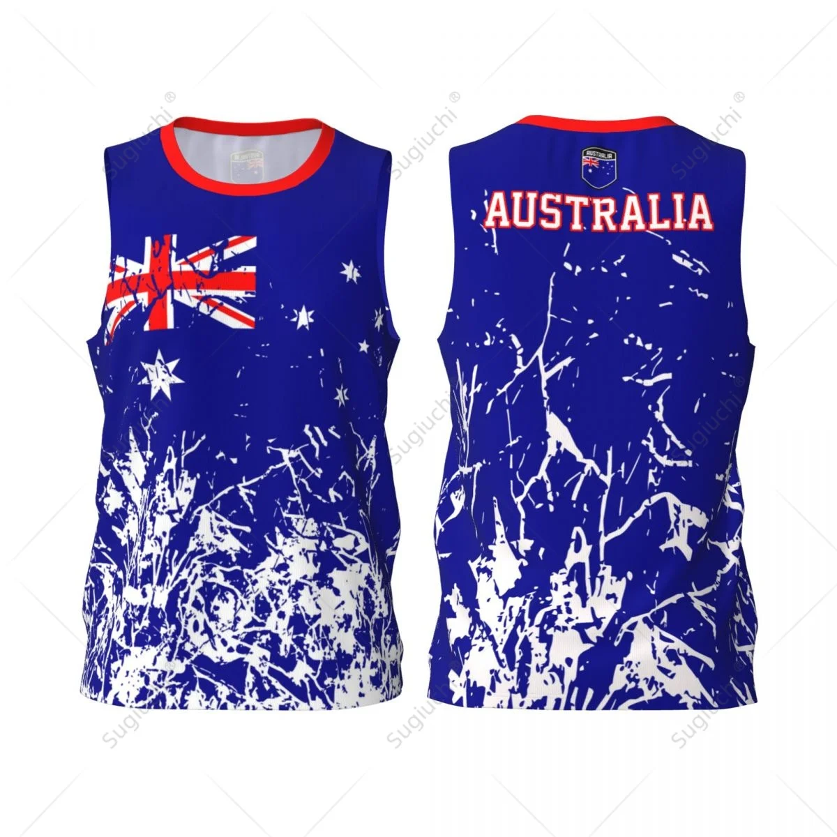 Men Basketball Sports Australia Flag Running Fitness Multifunction Jersey Sleeveless shirt Custom Name Nunber Exclusive