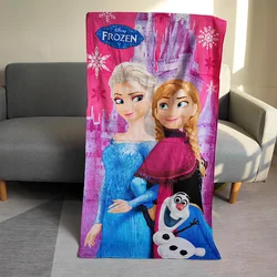 2024 Disney Cartoon Elsa Anna Princess Frozen Baby Bath Towel for Children Girls Gift Beach Towel Shower Pool Towels 60x120cm