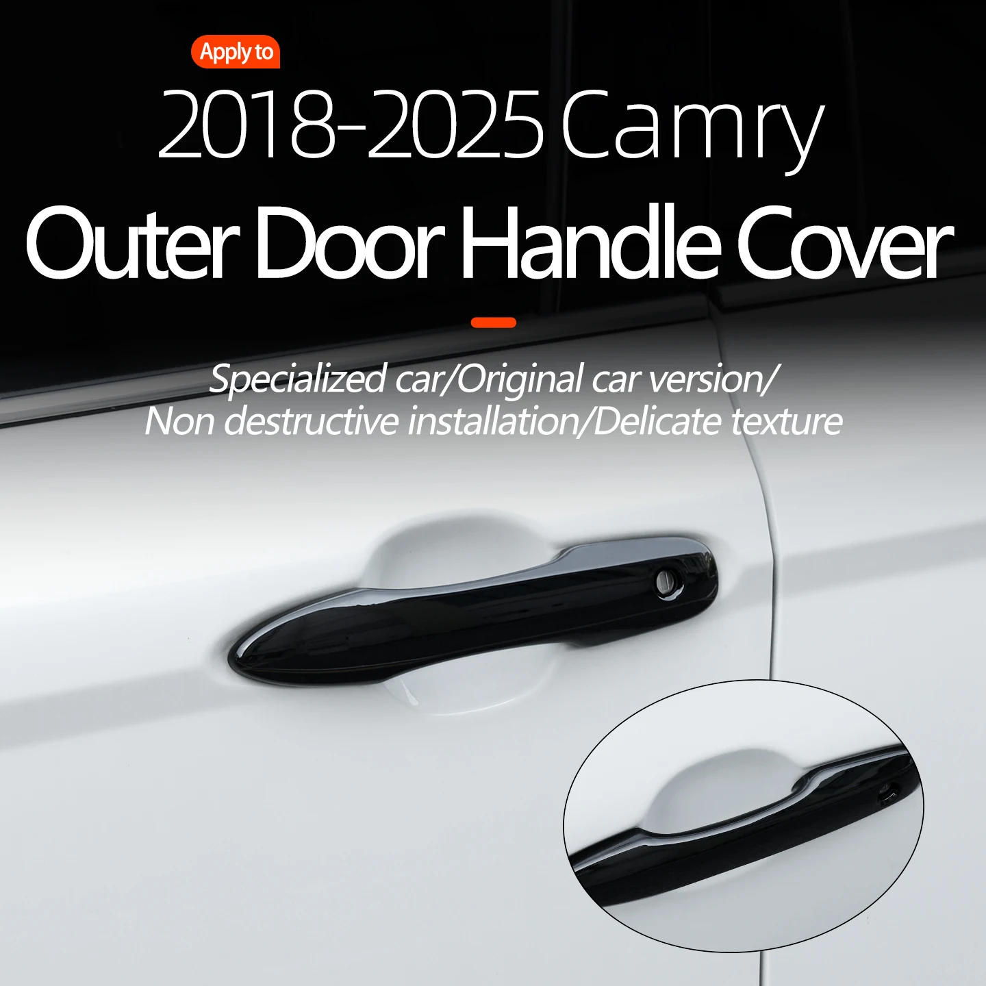 

For TOYOTA 2018 2019 2020 2021 2022 2023 2024 2025 Camry Car Accessories ABS Door handle decorative sticker