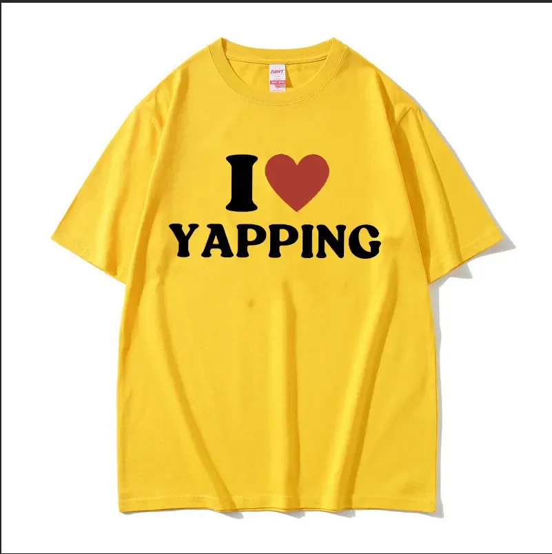 Funny I Love Professional Yapper Letter Graphic Tee Shirt Men Women O-Neck High Quality Fashion Oversized Cotton T-shirts Summer