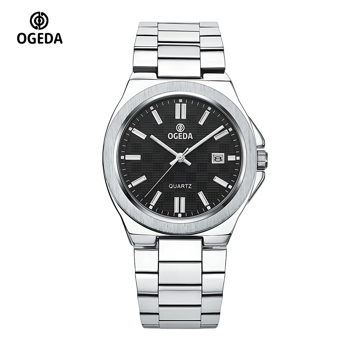 OGEDA 2025 New Fashion Men's Quartz Watch Mineral Glass Alloy Waterproof 3Bar Reloj Hombre Men's Watch