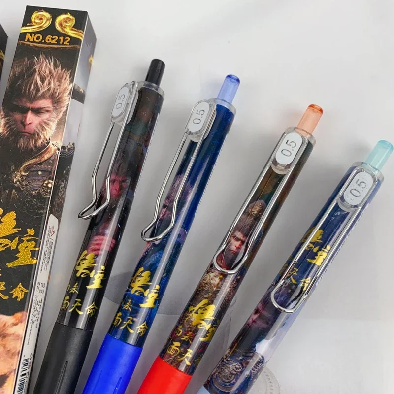 6/12PCS Neutral Pen Black Myth Wukong Game Peripheral Limited Edition Neutral Pen Male Handsome Press 0.5mm Black Birthday Gift