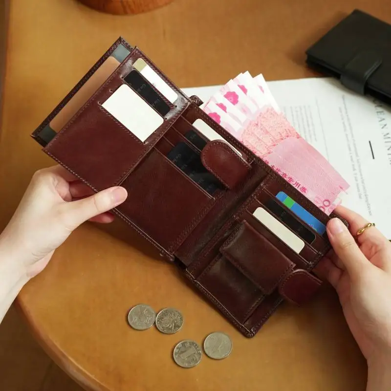 2026-new-men's-wallet-multi-card-slot-genuine-leather-anti-theft-vertical-retro-cowhide-soft-document-wallet-for-daily-use