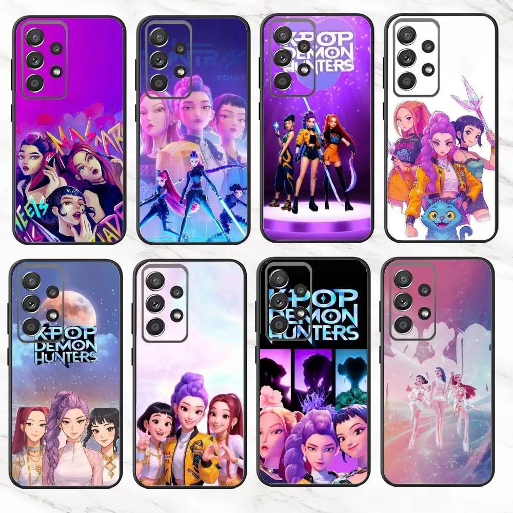 

D-Demon Hunters KPop Phone Case For Samsung S25,S24,S21,S22,S23,S30,Ultra,S20,Plus,Fe,Note,10,9,5G Black Cover